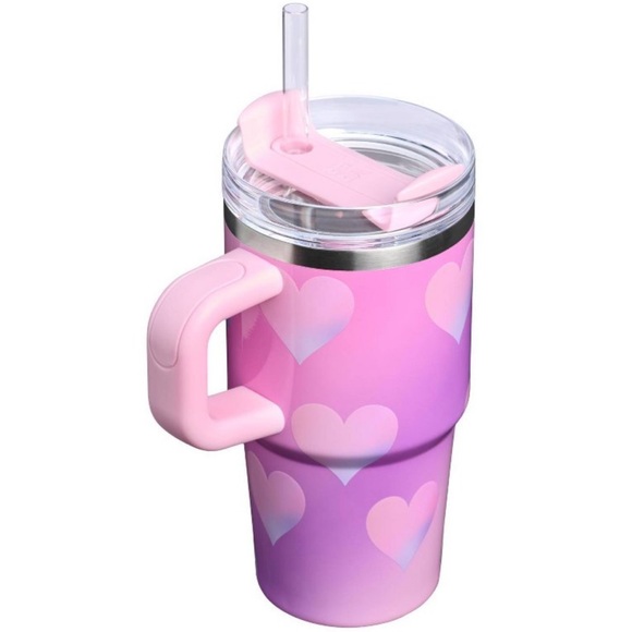 Stanley Valentine Powder Pink Heart Gradient 20oz Flowstate Quencher Tumbler - Picture 2 of 7